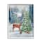 Stupell Industries Winter Woodland Animals Tree Framed Giclee Art